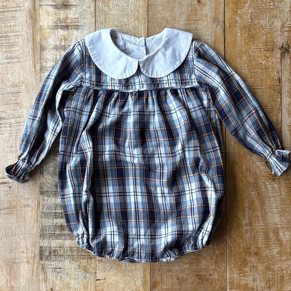 Pukatuka Plaid Long-Sleeve Bubble size 2